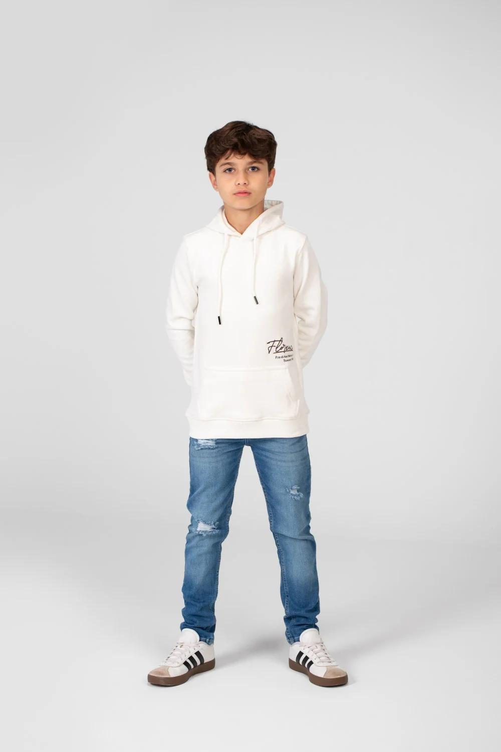 Boy's Hood Sweatshirt With Graphic Print - Image 11