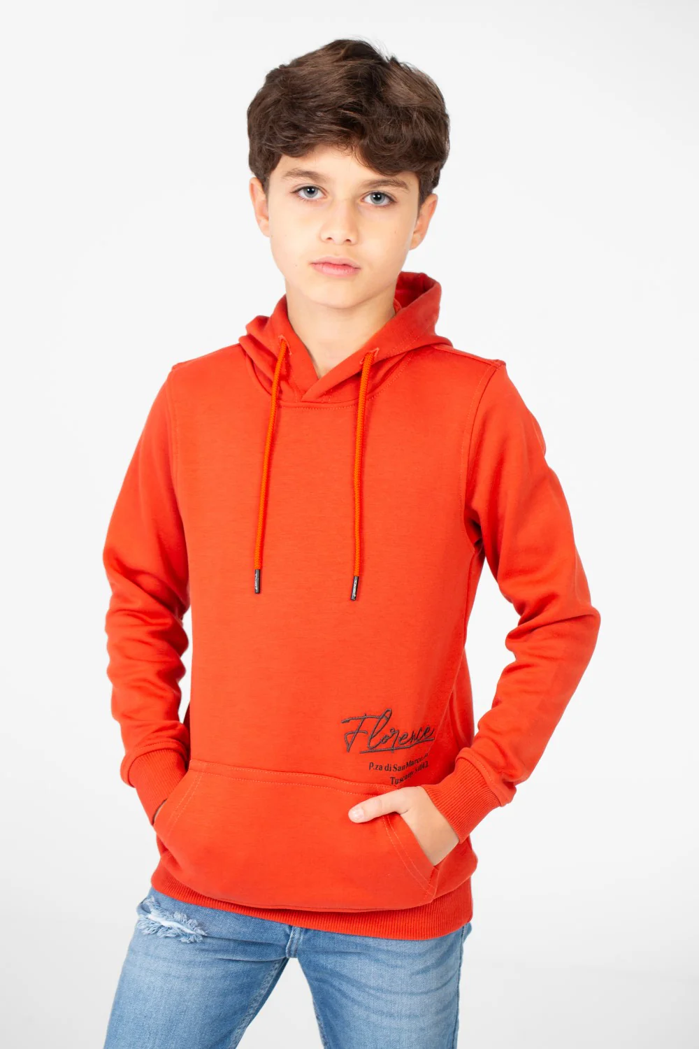 Boy's Hood Sweatshirt With Graphic Print - Image 4