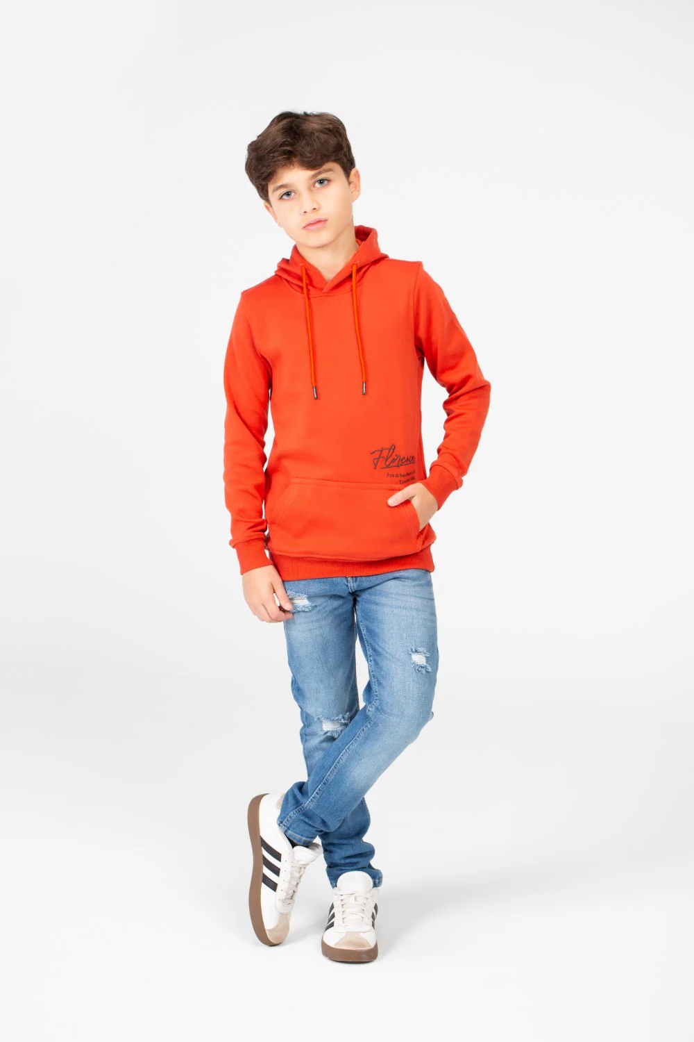 Boy's Hood Sweatshirt With Graphic Print - Image 7