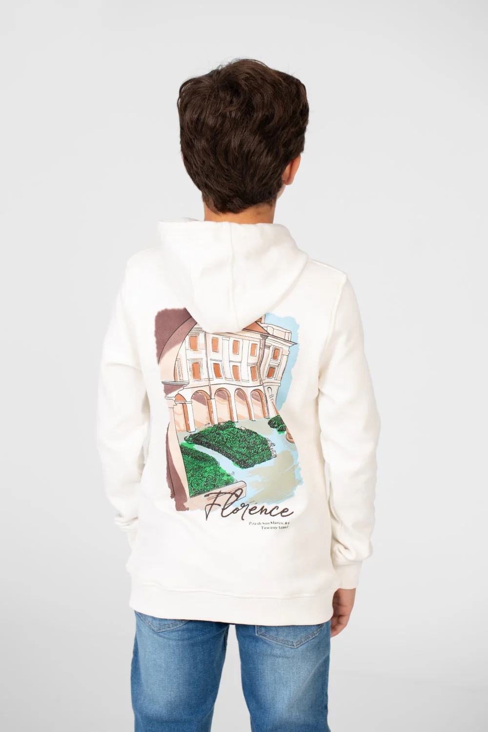 Boy's Hood Sweatshirt With Graphic Print - Image 9