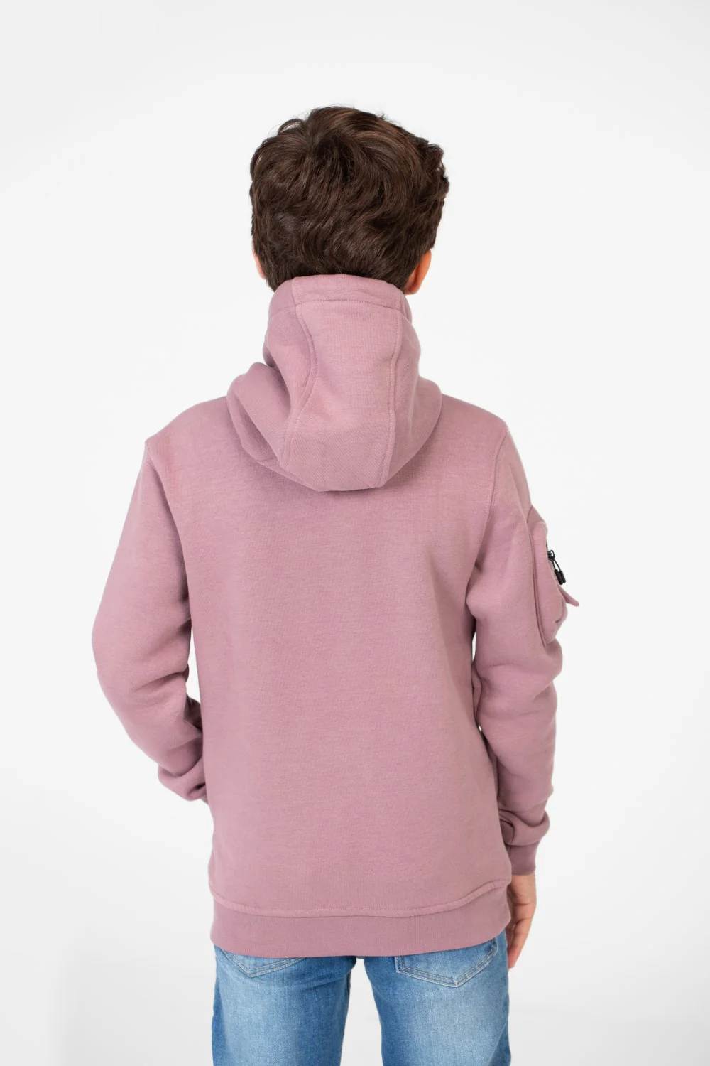 Boy's Hood Sweatshirt With Pocket On The Sleeves - Image 10
