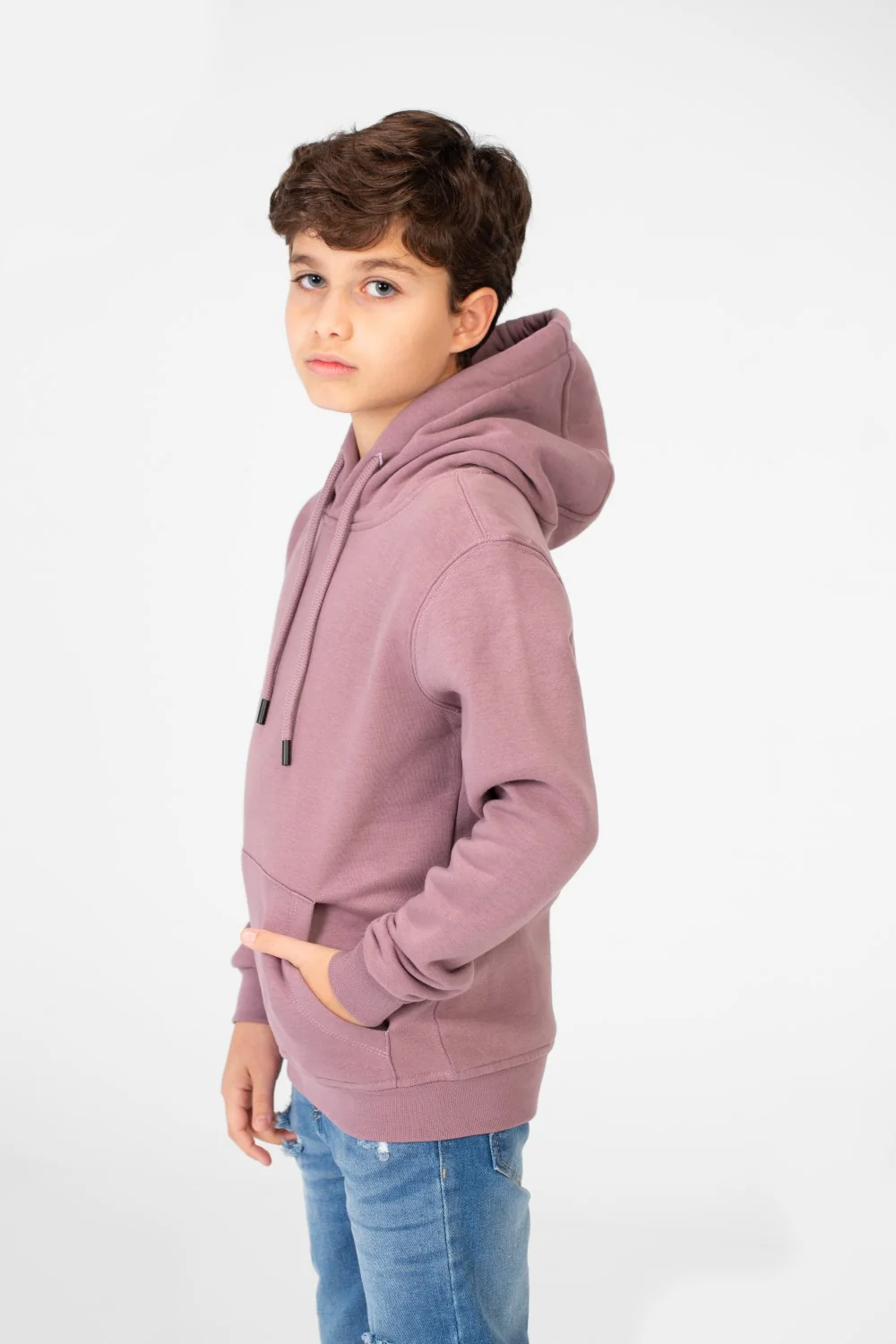 Boy's Hood Sweatshirt With Pocket On The Sleeves - Image 11