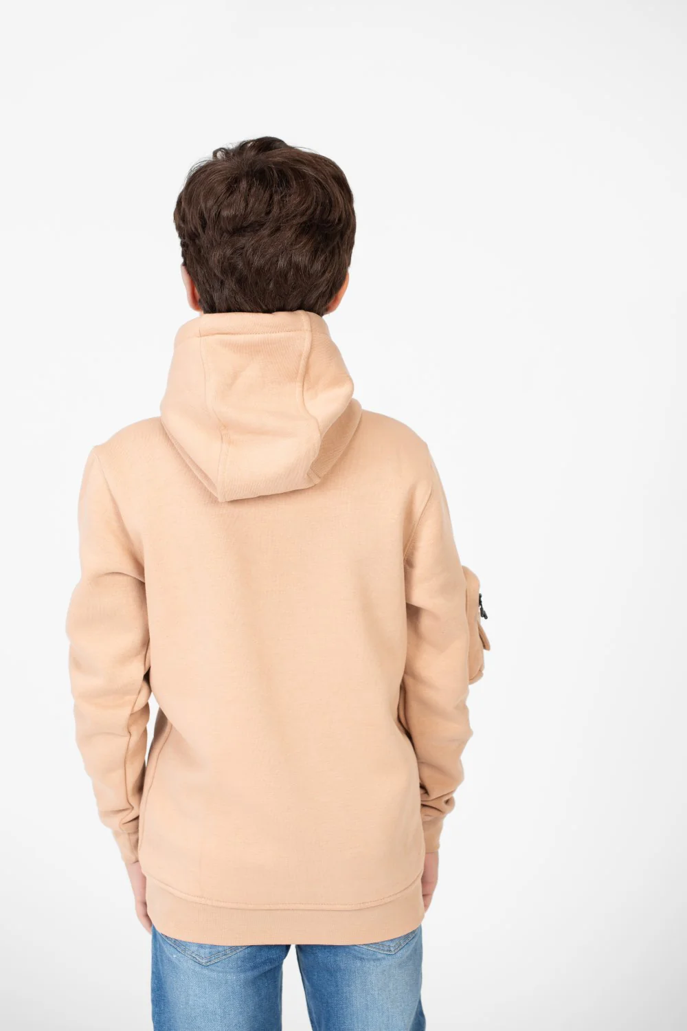 Boy's Hood Sweatshirt With Pocket On The Sleeves - Image 2
