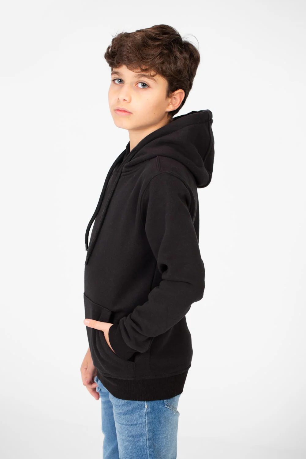 Boy's Hood Sweatshirt With Pocket On The Sleeves - Image 7