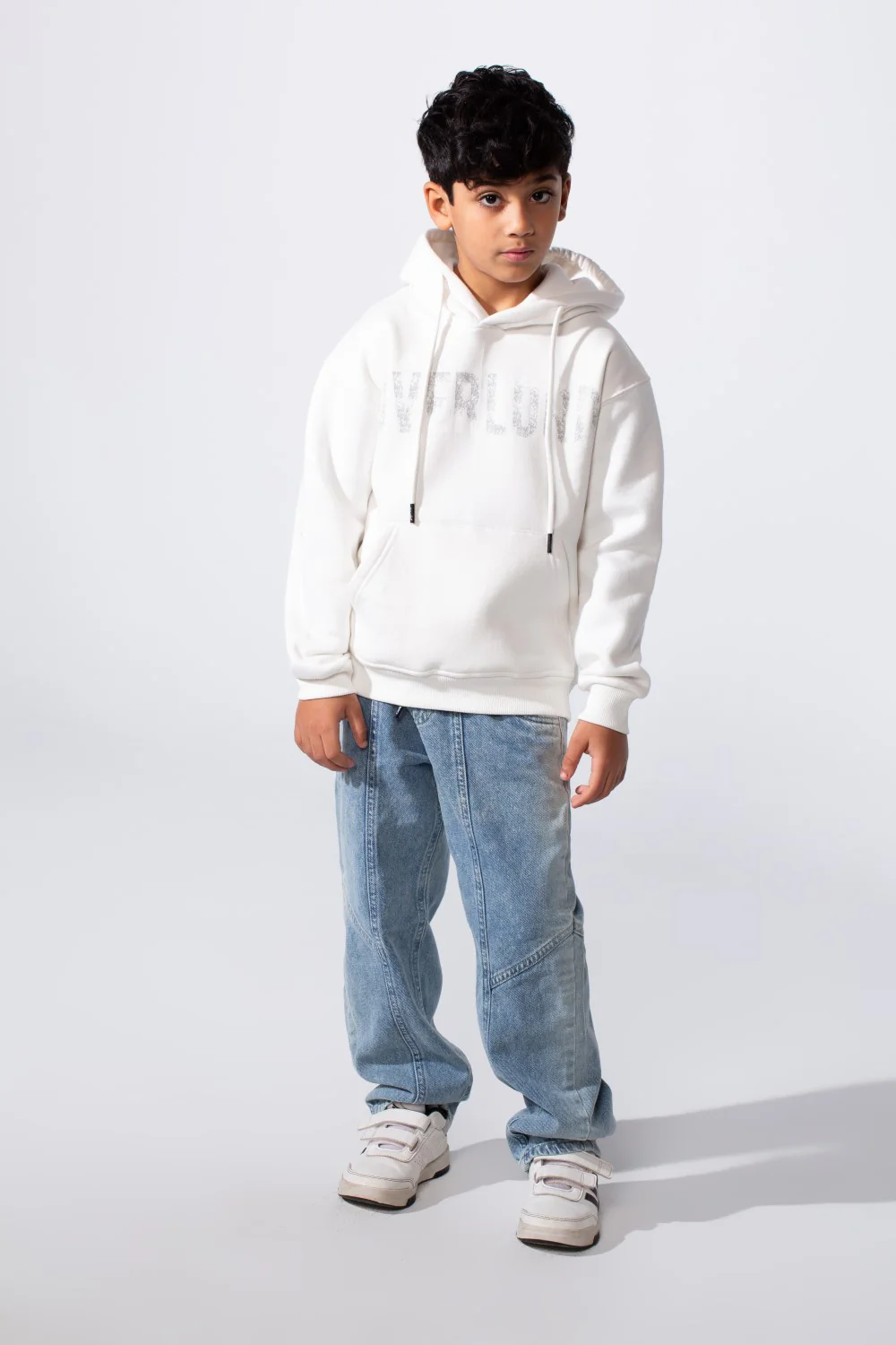 Boy's Hooded Sweatshirt With Front Print Kangaroo Pocket Long Sleeve Oversize Tomato Store - Image 19