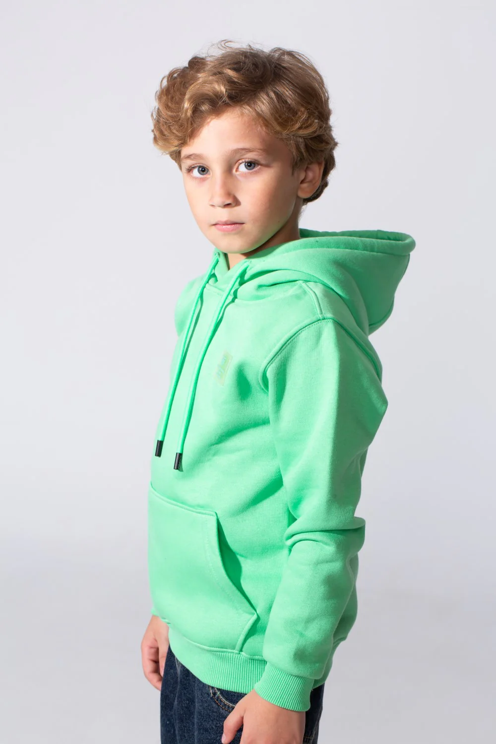 Boy's  Hooded Sweatshirt With Kangaroo Pocket Long Sleeve Basic Everyday Wear Tomato Store - Image 4