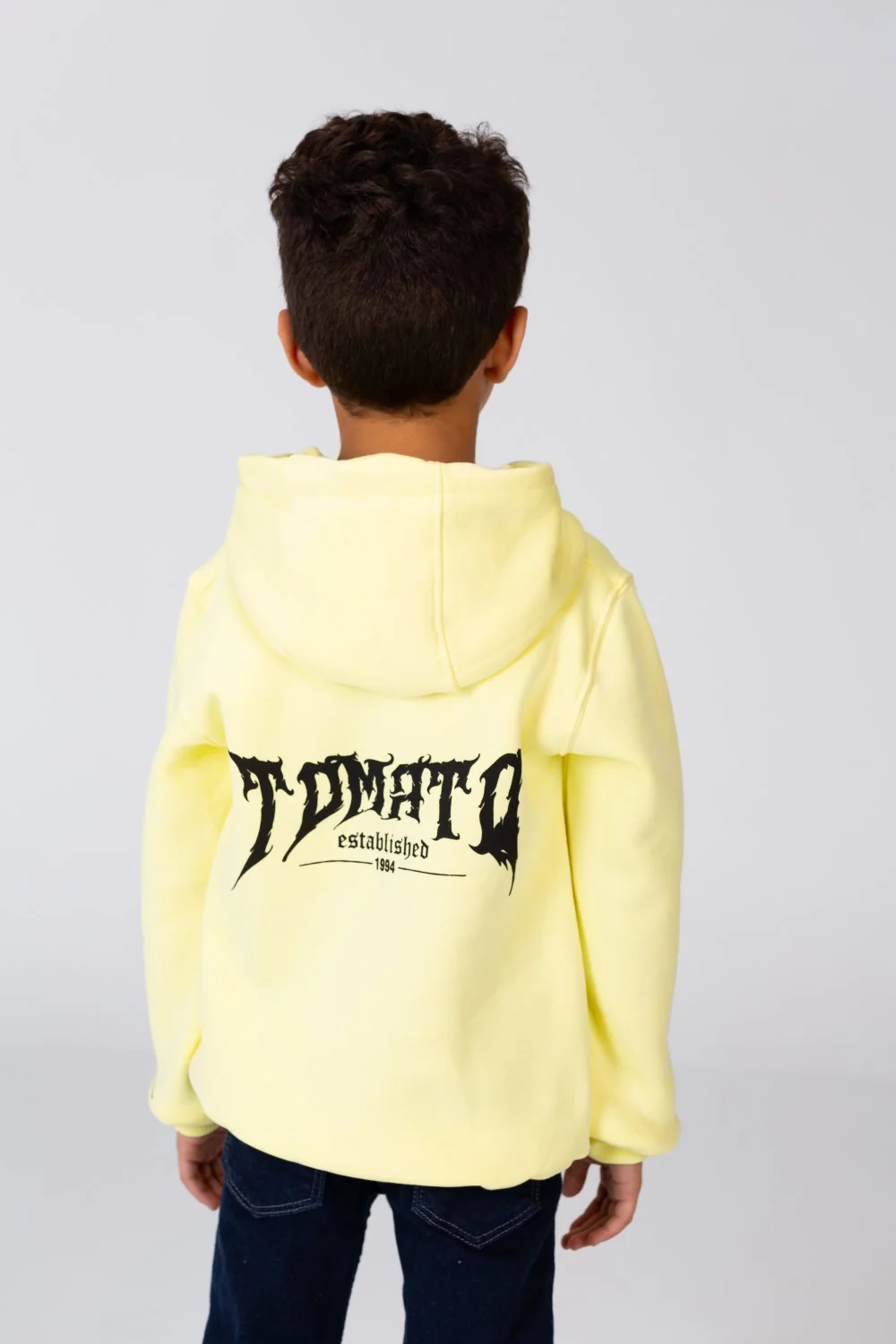Boy's Hoodie Cut Sweatshirt Printed On The Front And Back Made Of Milton Material - Image 10