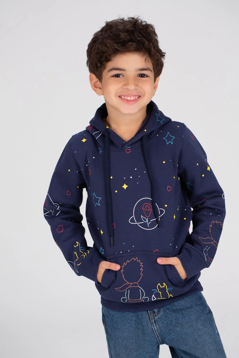 Boy's Hoodie Padded Full Printed Hooded Sweatshirt - Image 3