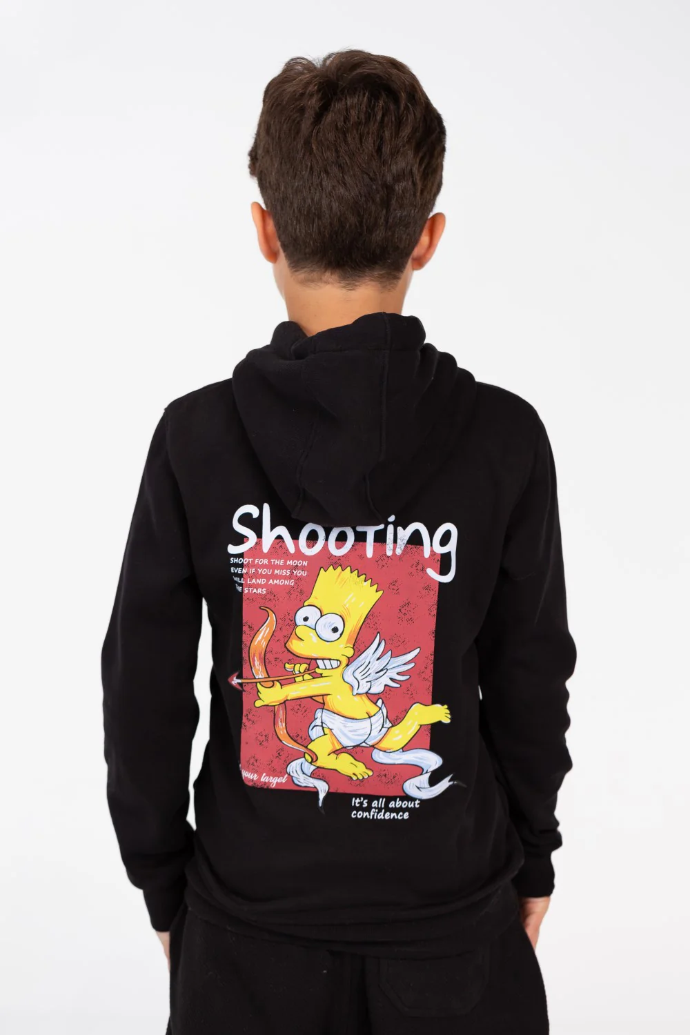 Boy's Hoodie Sweatshirt With Graphic Print And Front Pocket - Image 2