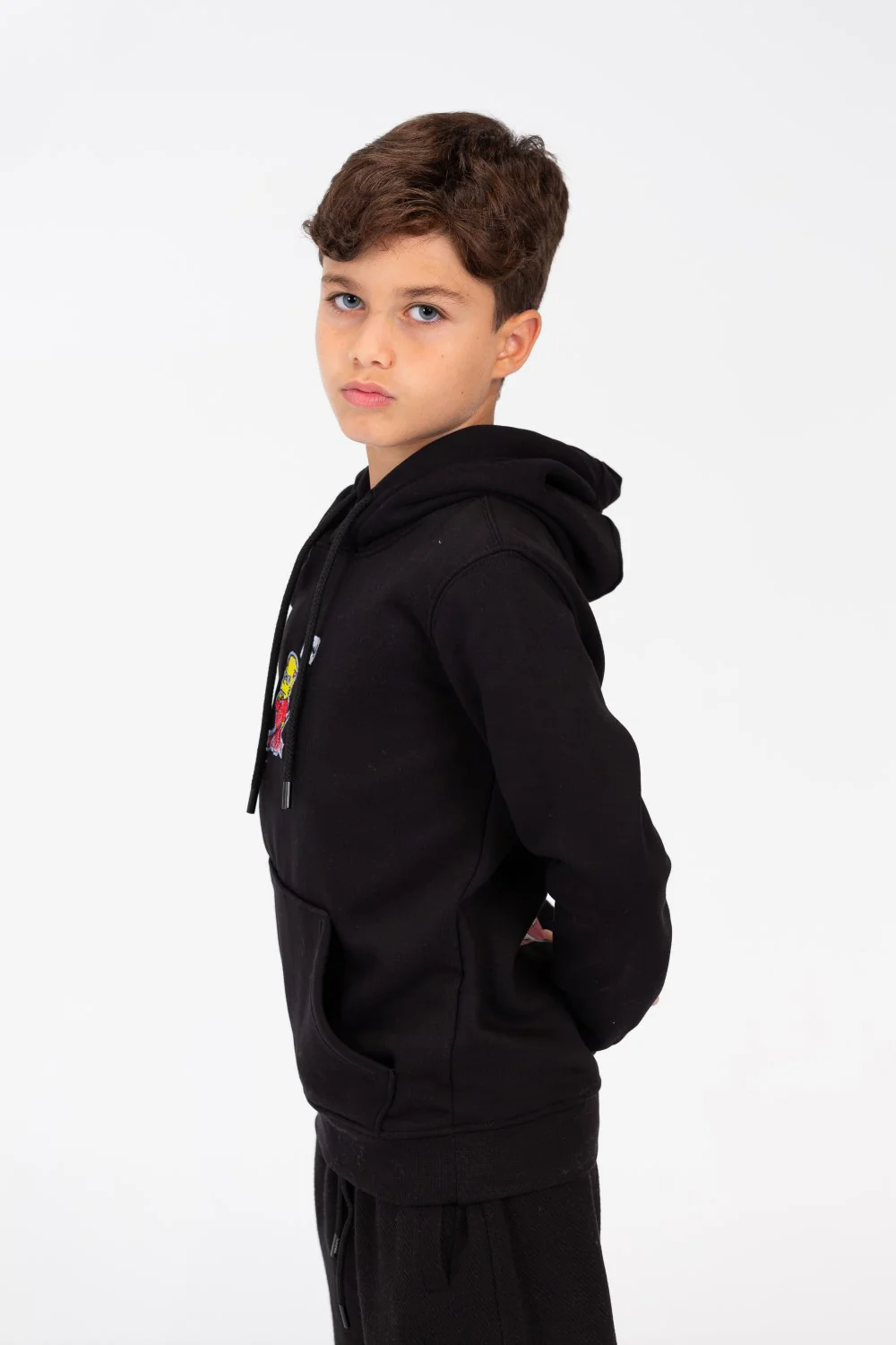 Boy's Hoodie Sweatshirt With Graphic Print And Front Pocket - Image 3