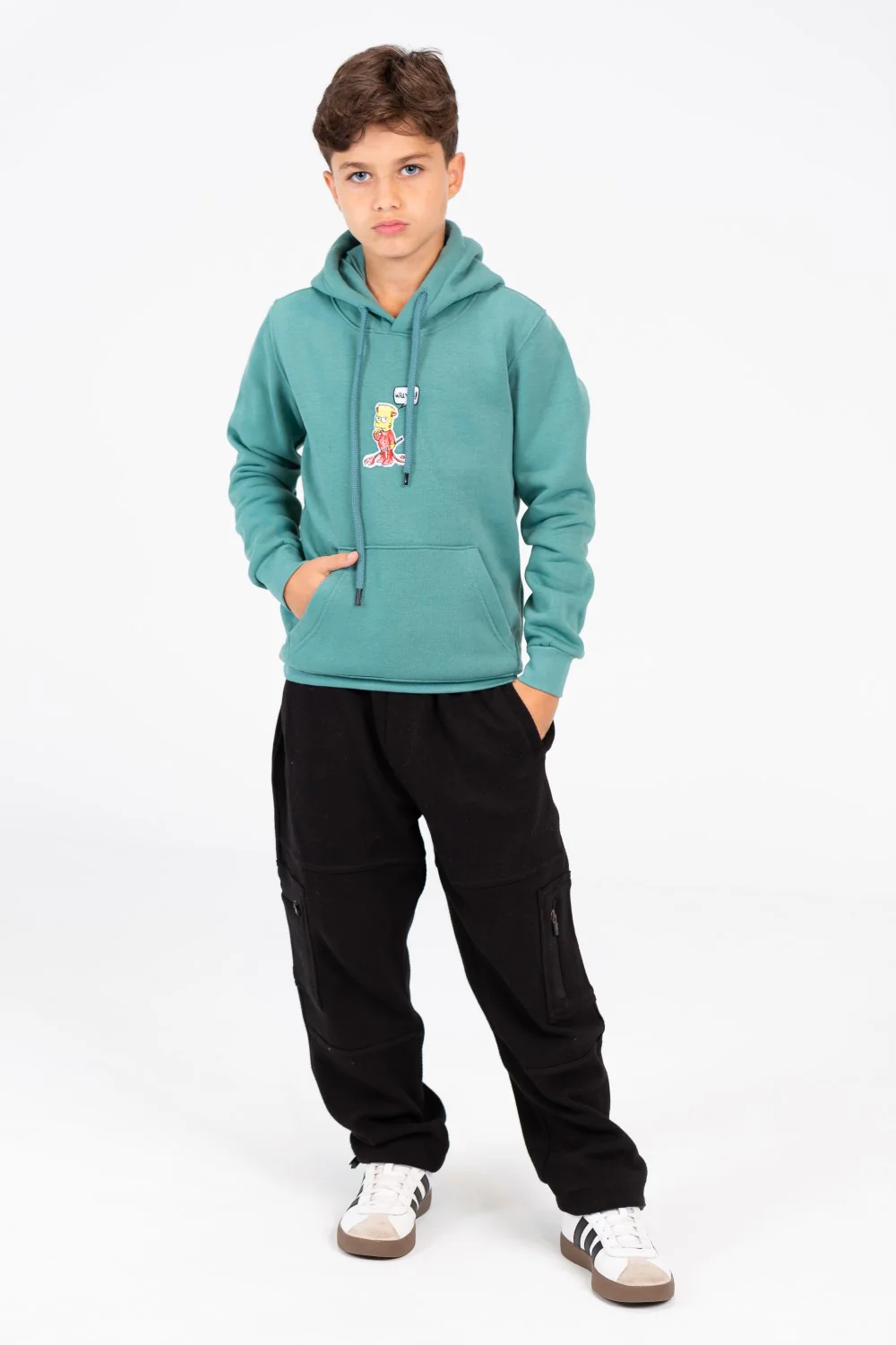 Boy's Hoodie Sweatshirt With Graphic Print And Front Pocket - Image 8