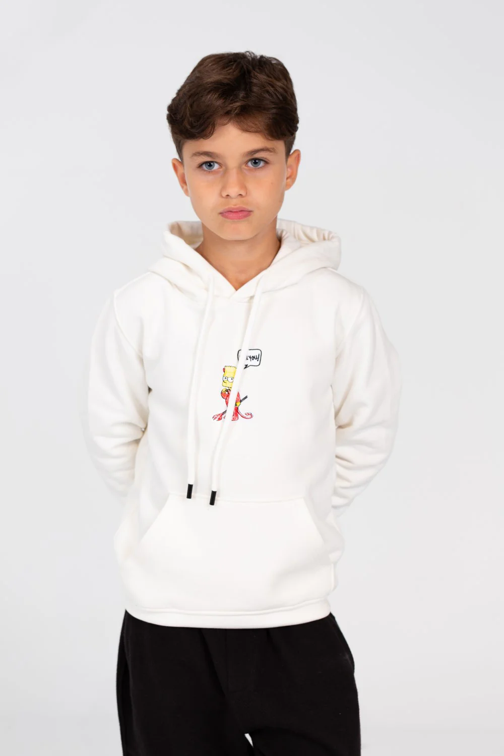 Boy's Hoodie Sweatshirt With Graphic Print And Front Pocket - Image 9