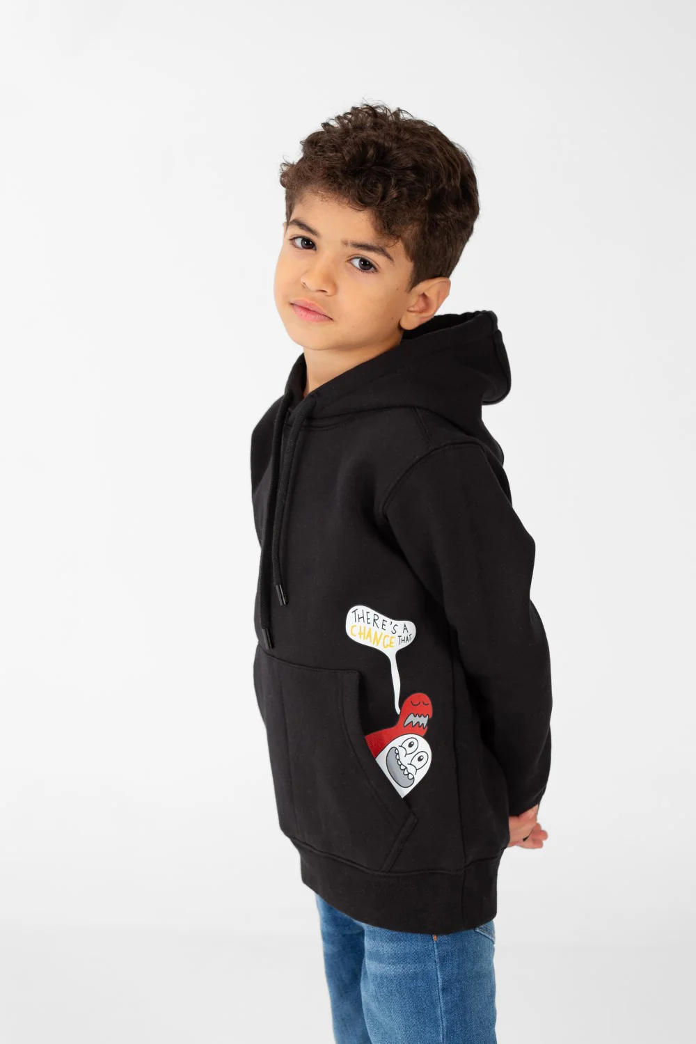Boy's Hoodie Sweatshirt With Pocket Print And Long Sleeves - Image 3