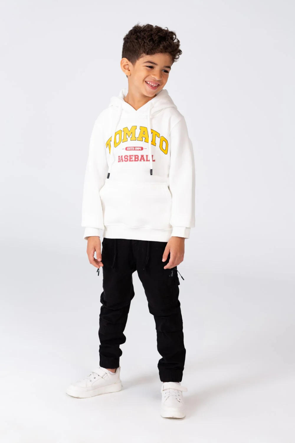 Boy's Hoodie Sweatshirt With Tomato Print And Kangaroo Pocket On The Front - Image 6