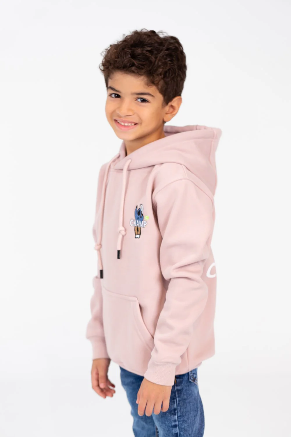 Boy's Hoodie With A Graphic Print And A Kangaroo Pocket On The Front - Image 3