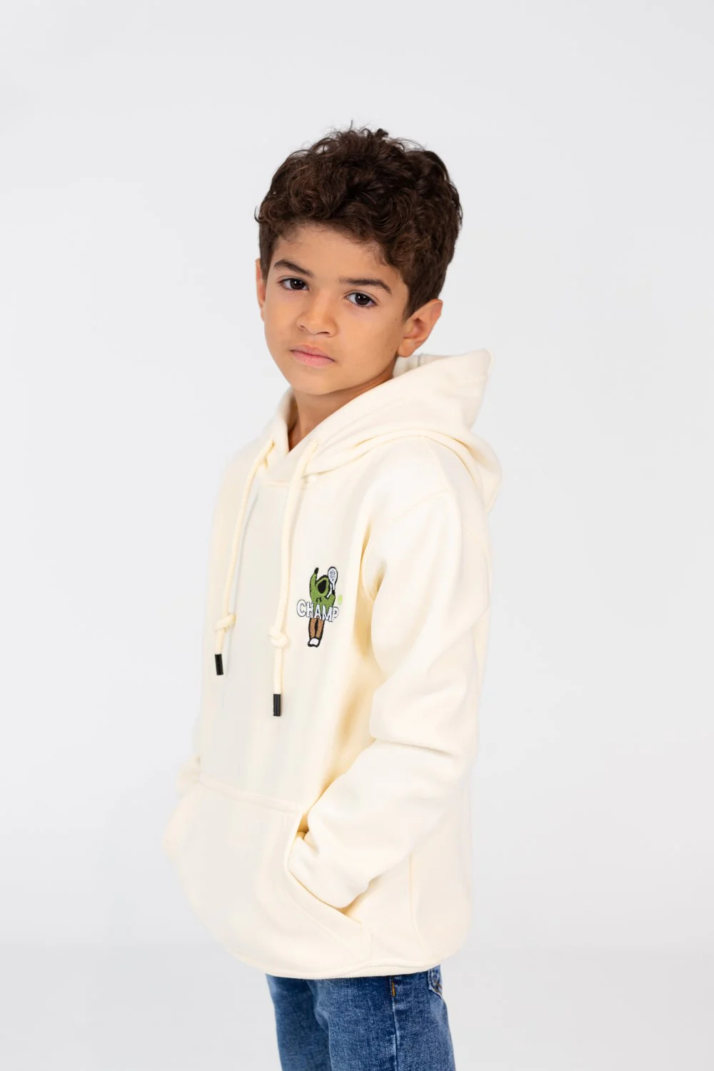 Boy's Hoodie With A Graphic Print And A Kangaroo Pocket On The Front - Image 7