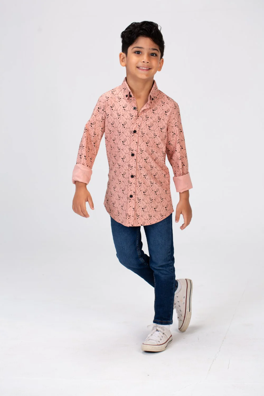 Boys Jakar Shirt With Long Sleeves And Printed Poplin Material - Image 4