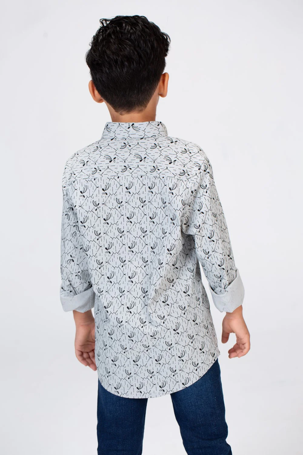 Boys Jakar Shirt With Long Sleeves And Printed Poplin Material - Image 8