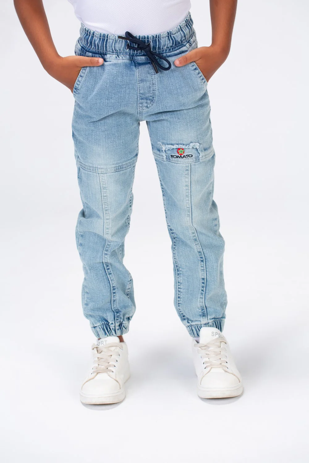 Boys Jeans Pants With Elastic Waistband And Tomato Logo On The Back - Image 13