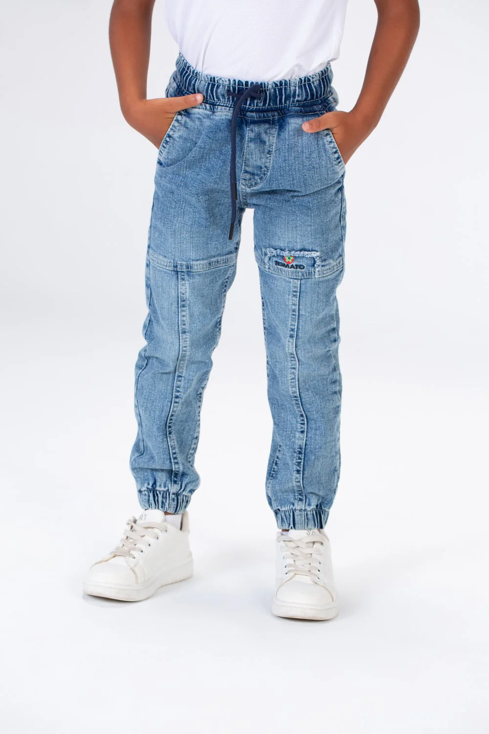 Boys Jeans Pants With Elastic Waistband And Tomato Logo On The Back - Image 15