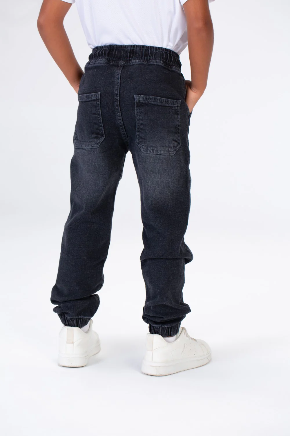 Boys Jeans Pants With Elastic Waistband And Tomato Logo On The Back - Image 2