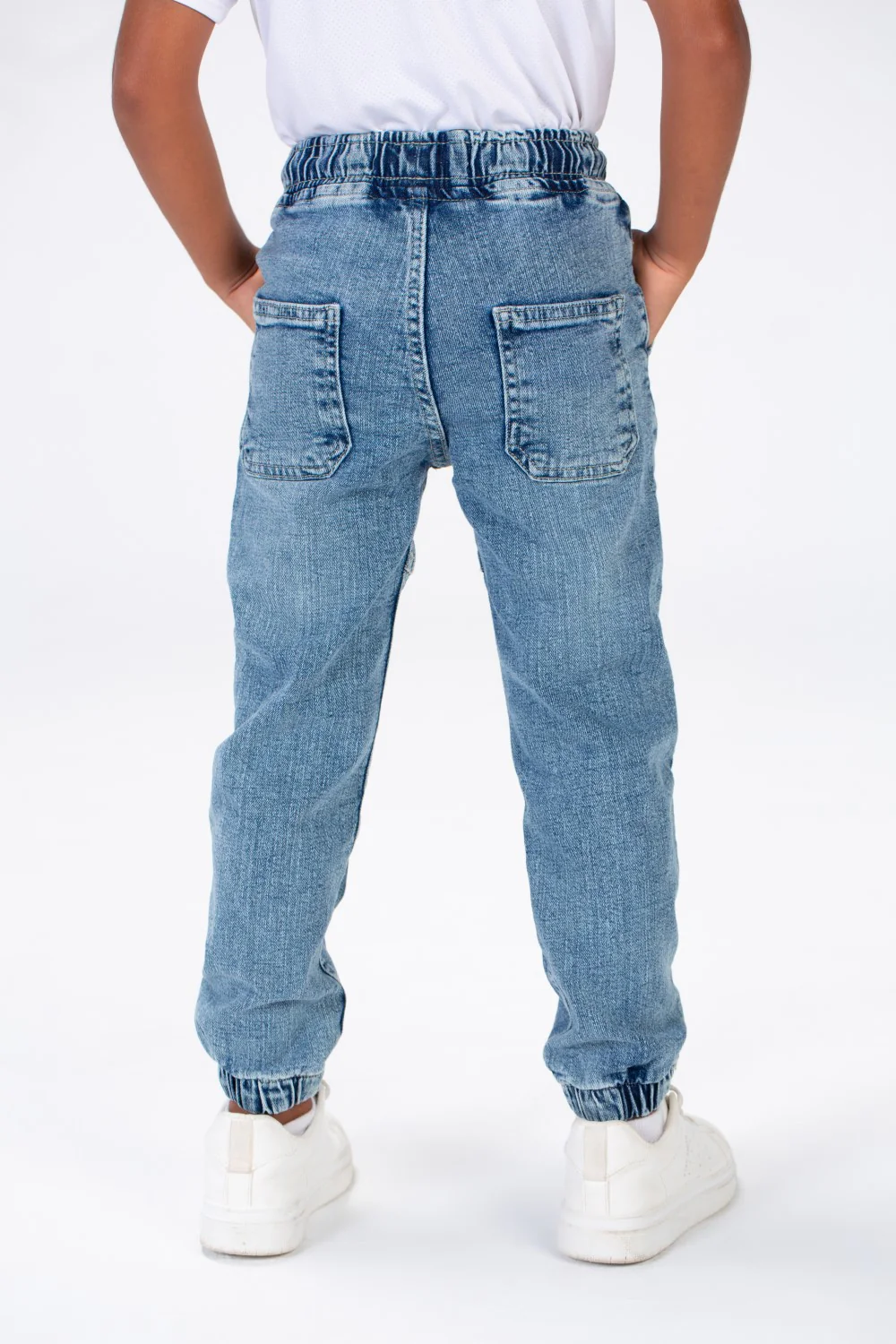 Boys Jeans Pants With Elastic Waistband And Tomato Logo On The Back - Image 4