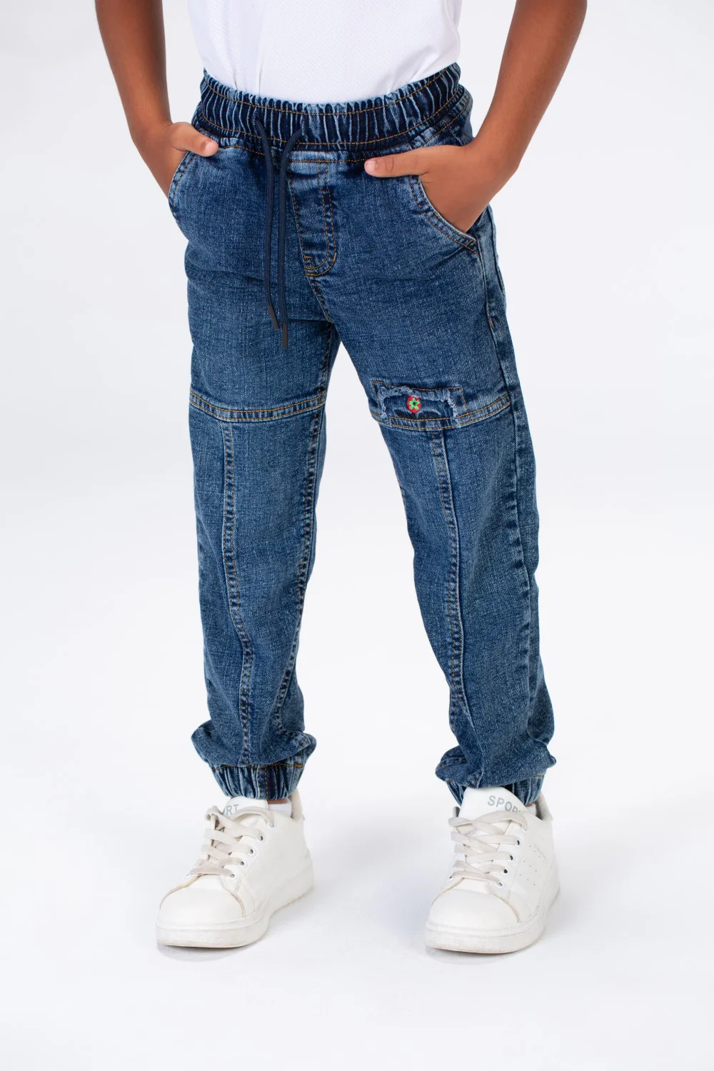 Boys Jeans Pants With Elastic Waistband And Tomato Logo On The Back - Image 5