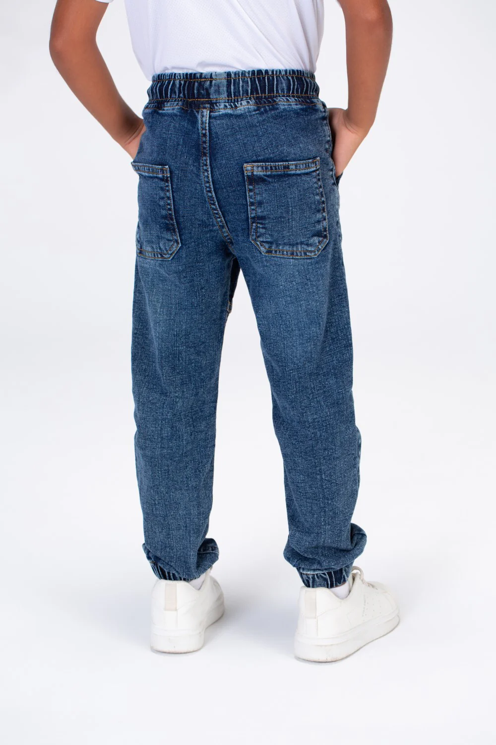Boys Jeans Pants With Elastic Waistband And Tomato Logo On The Back - Image 6