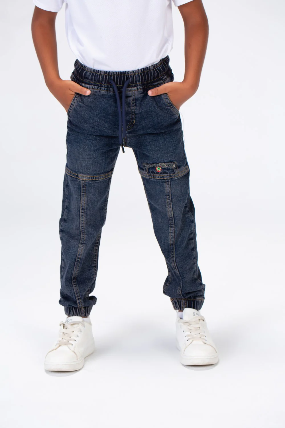 Boys Jeans Pants With Elastic Waistband And Tomato Logo On The Back - Image 9