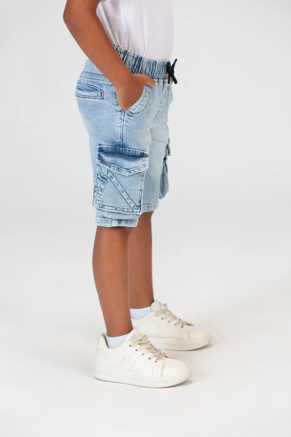 Boys Jeans Used Casual Shorts With Side Pockets And A Zipper On The Side - Image 15