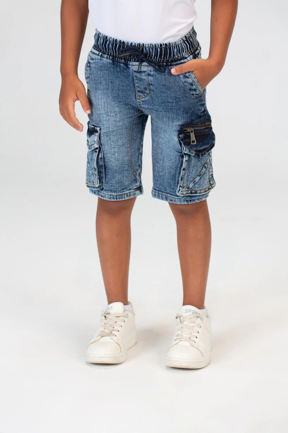 Boys Jeans Used Casual Shorts With Side Pockets And A Zipper On The Side - Image 16
