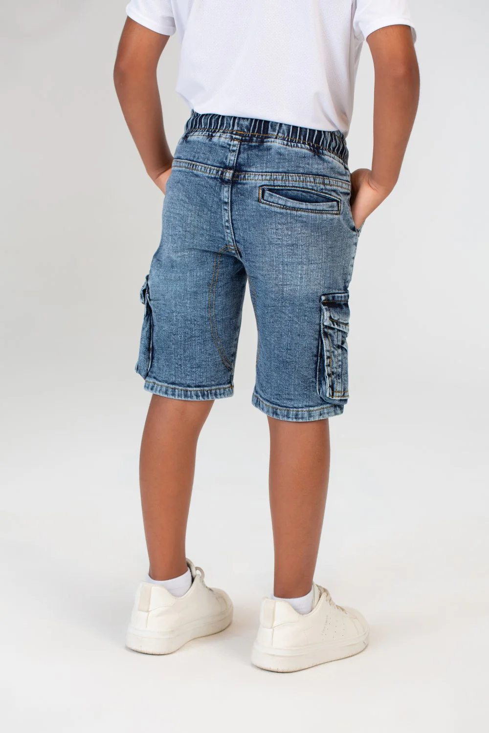Boys Jeans Used Casual Shorts With Side Pockets And A Zipper On The Side - Image 17