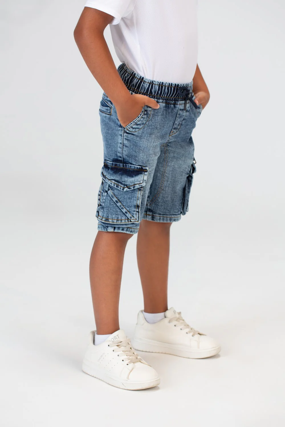 Boys Jeans Used Casual Shorts With Side Pockets And A Zipper On The Side - Image 18