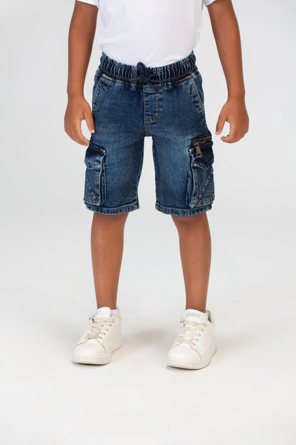 Boys Jeans Used Casual Shorts With Side Pockets And A Zipper On The Side - Image 4