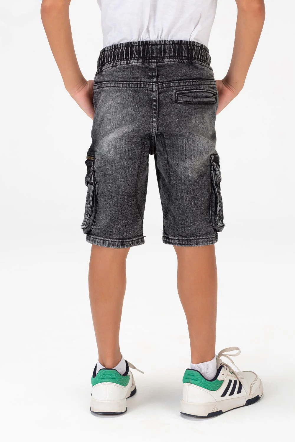 Boys Jeans Used Casual Shorts With Side Pockets And A Zipper On The Side - Image 8