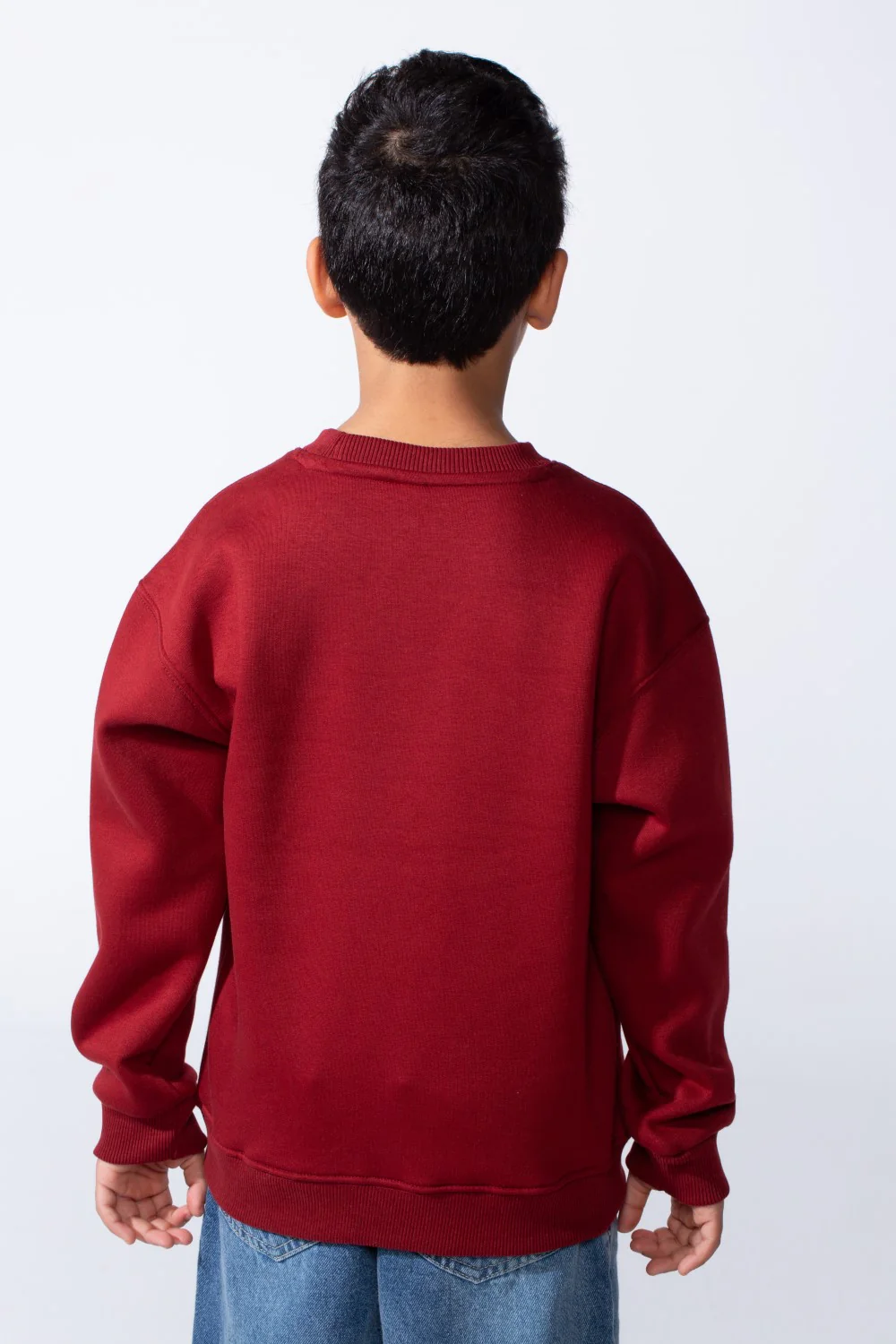 Boy's Long Sleeve Crew Neck Letter Front Print Comfy Slim Fit Sweatshirt - Image 10