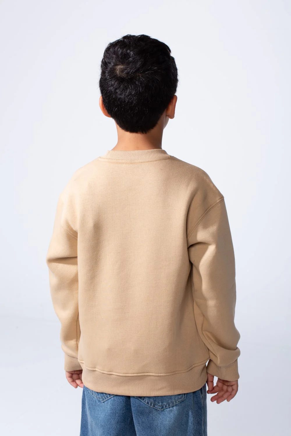 Boy's Long Sleeve Crew Neck Letter Front Print Comfy Slim Fit Sweatshirt - Image 2