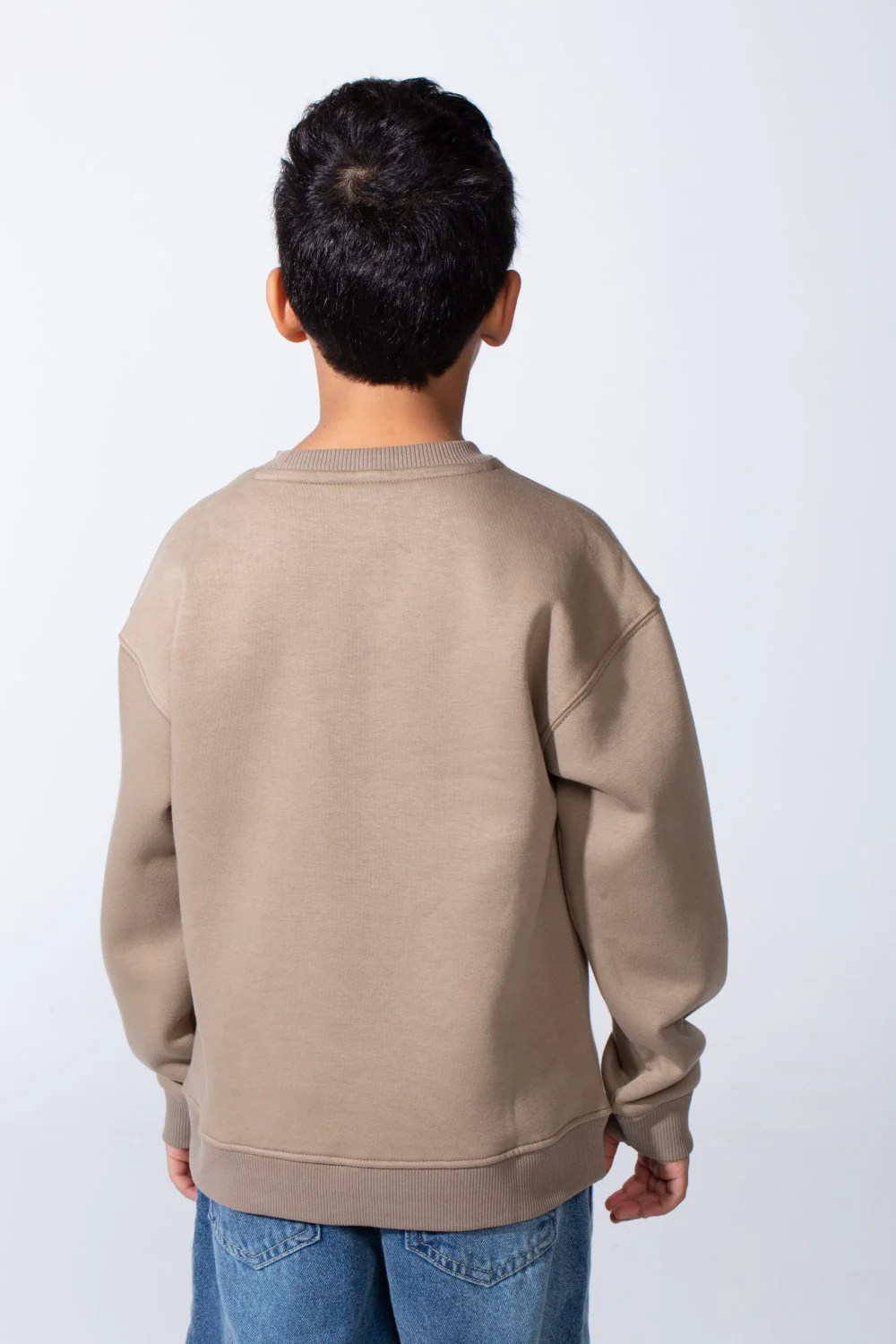 Boy's Long Sleeve Crew Neck Letter Front Print Comfy Slim Fit Sweatshirt - Image 6