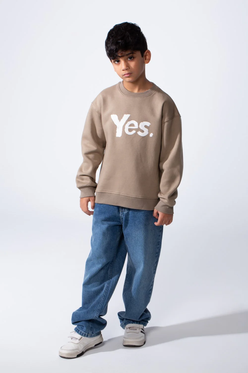 Boy's Long Sleeve Crew Neck Letter Front Print Comfy Slim Fit Sweatshirt - Image 7