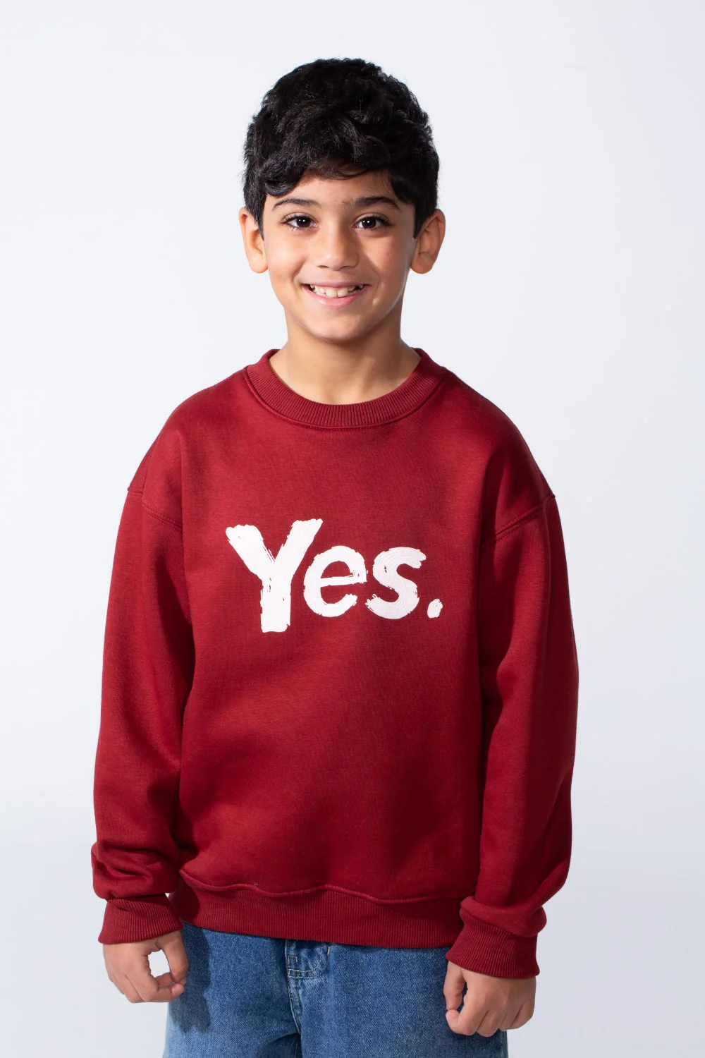 Boy's Long Sleeve Crew Neck Letter Front Print Comfy Slim Fit Sweatshirt - Image 9