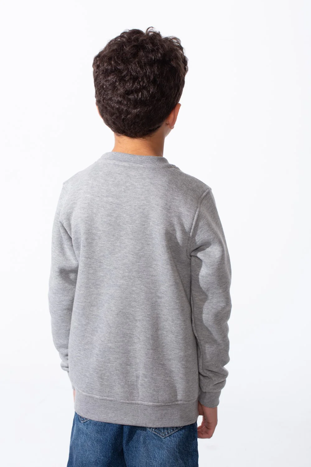 Boy's Long Sleeve Crew Neck Letter Front Print Comfy Slim Fit Sweatshirt - Image 2