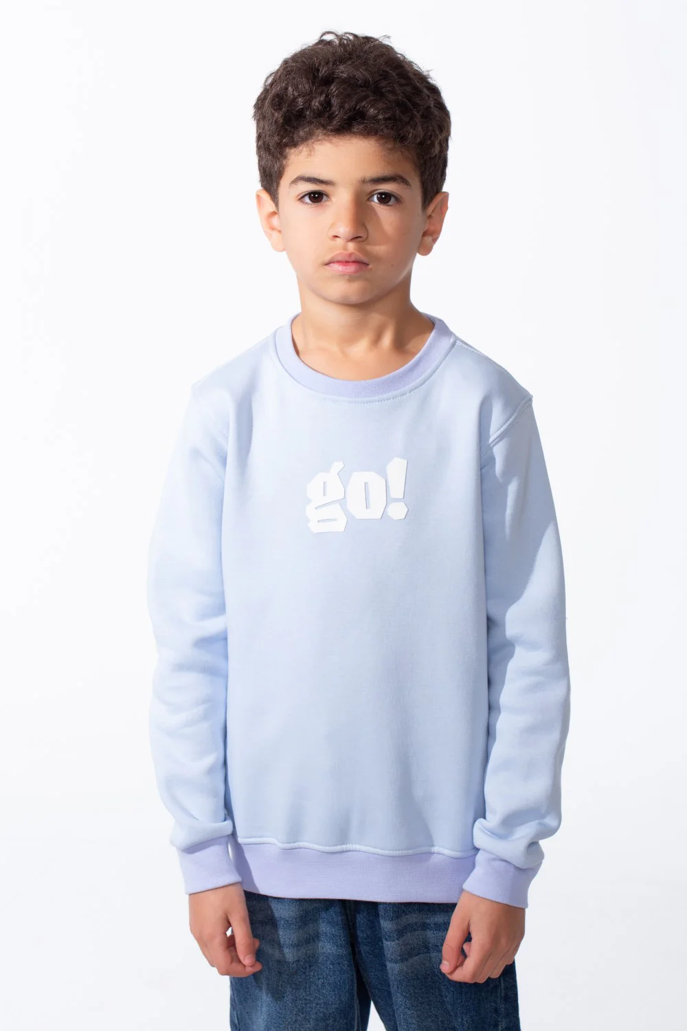 Boy's Long Sleeve Crew Neck Letter Front Print Comfy Slim Fit Sweatshirt - Image 5
