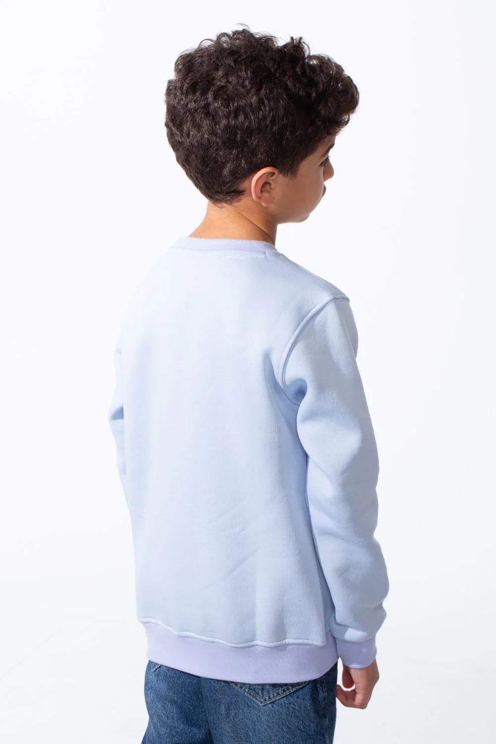 Boy's Long Sleeve Crew Neck Letter Front Print Comfy Slim Fit Sweatshirt - Image 6