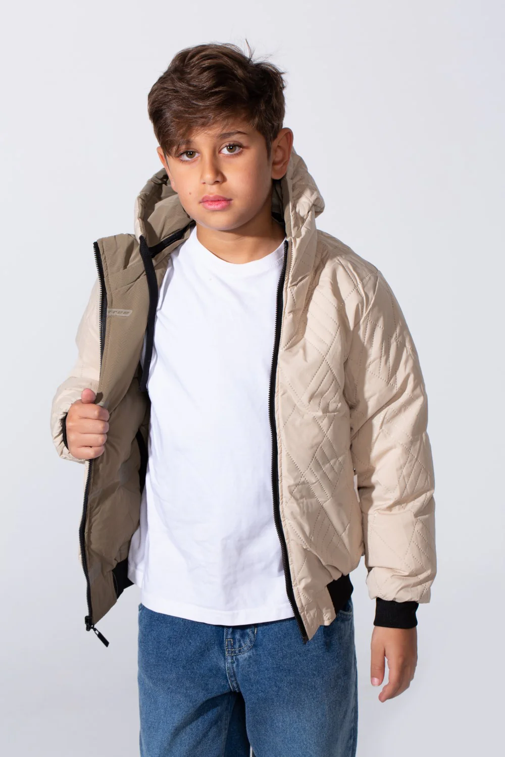 Boy's Long Sleeve Full-Zip Side Zip Pockets Hooded Puffer Waterproof Jacket - Image 10
