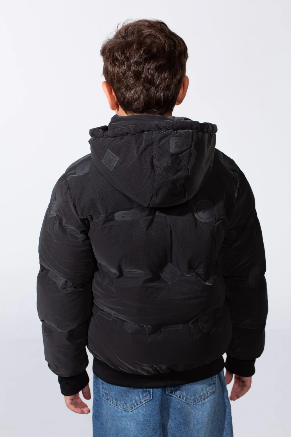 Boy's Long Sleeve Full-Zip Side Zip Pockets Hooded Puffer Waterproof Jacket - Image 4