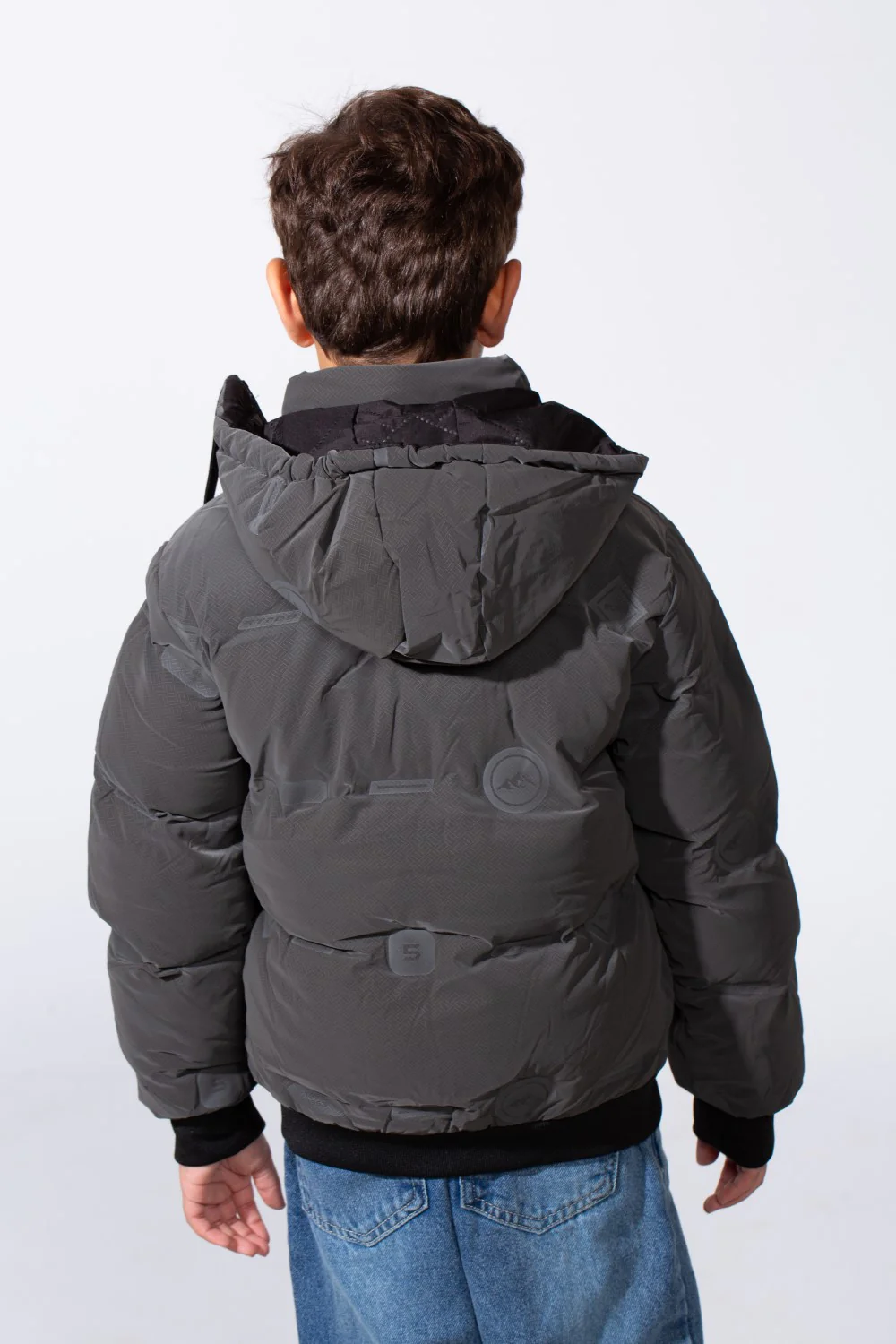 Boy's Long Sleeve Full-Zip Side Zip Pockets Hooded Puffer Waterproof Jacket - Image 8
