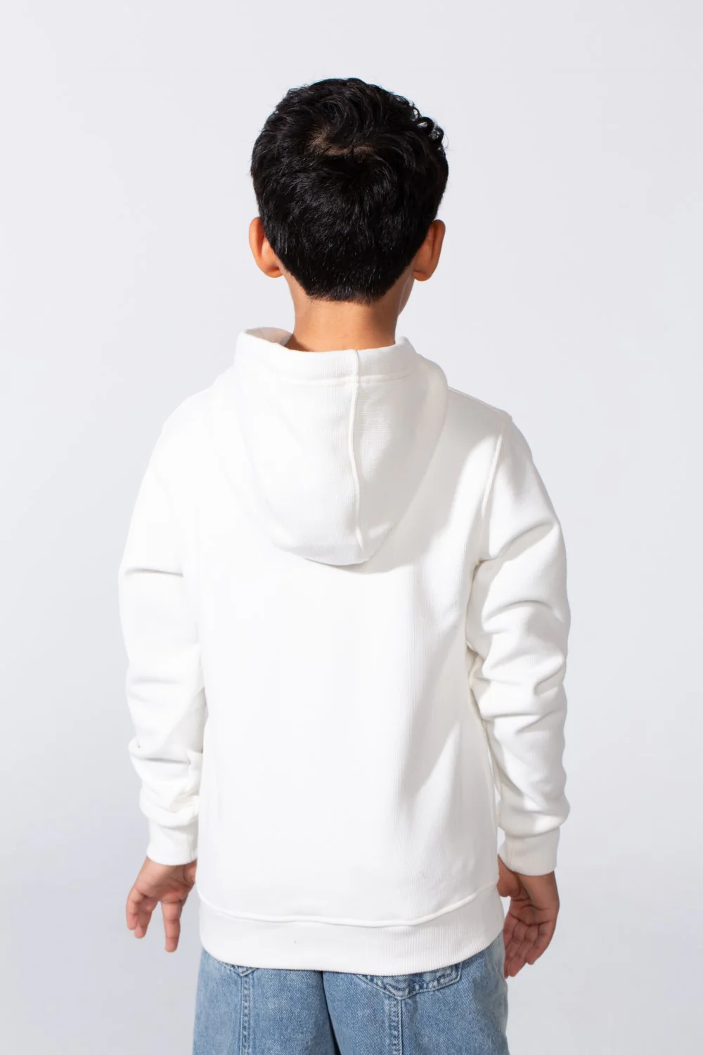 Boy's Long Sleeve Kangaroo Pocket With Front Letter Print Oversize Soft Melton Fabric For Relaxed Fit Everyday Wear Hooded Sweatshirt - Image 14