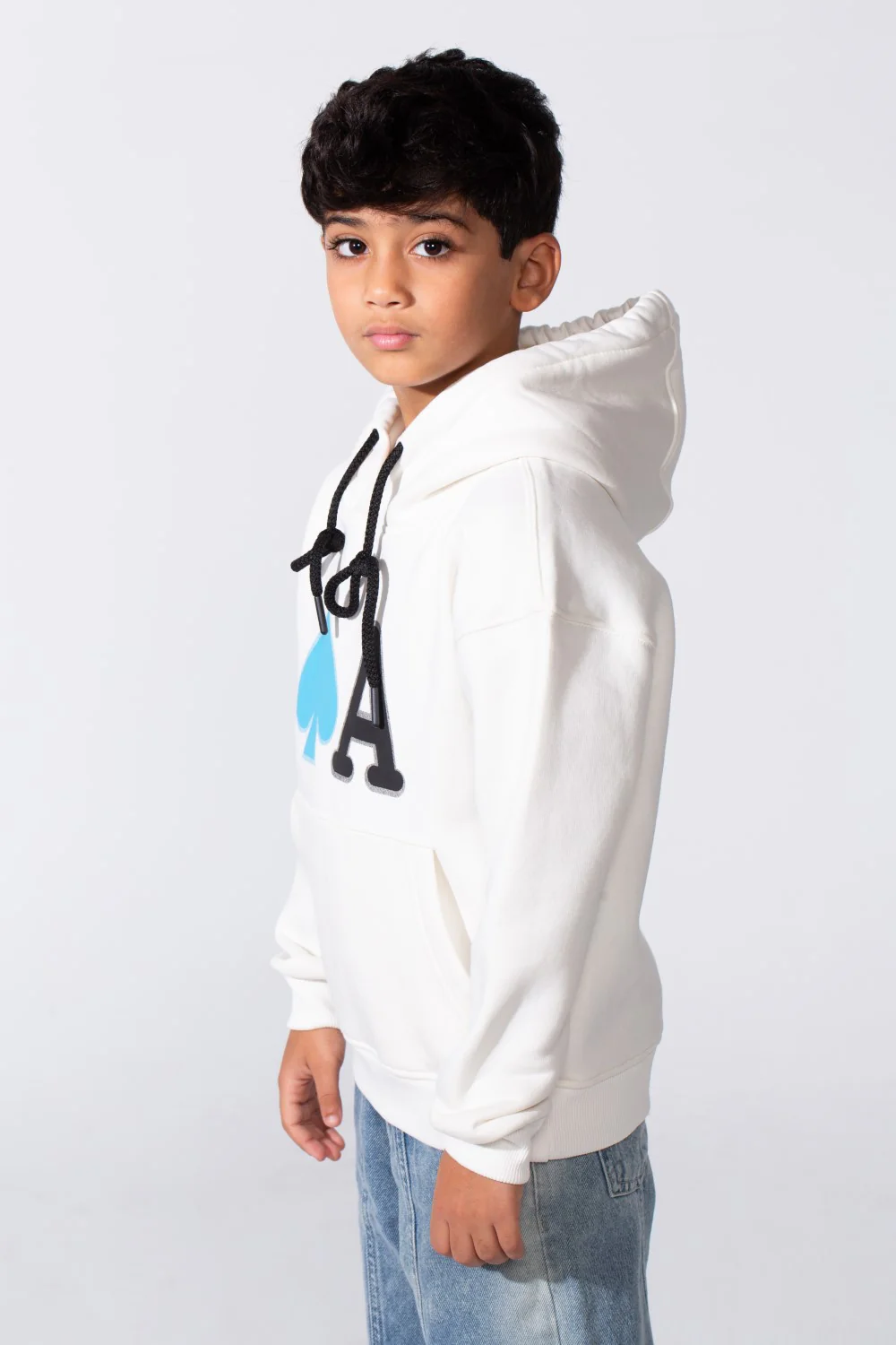 Boy's Long Sleeve Kangaroo Pocket With Front Letter Print Oversize Soft Melton Fabric For Relaxed Fit Everyday Wear Hooded Sweatshirt - Image 16