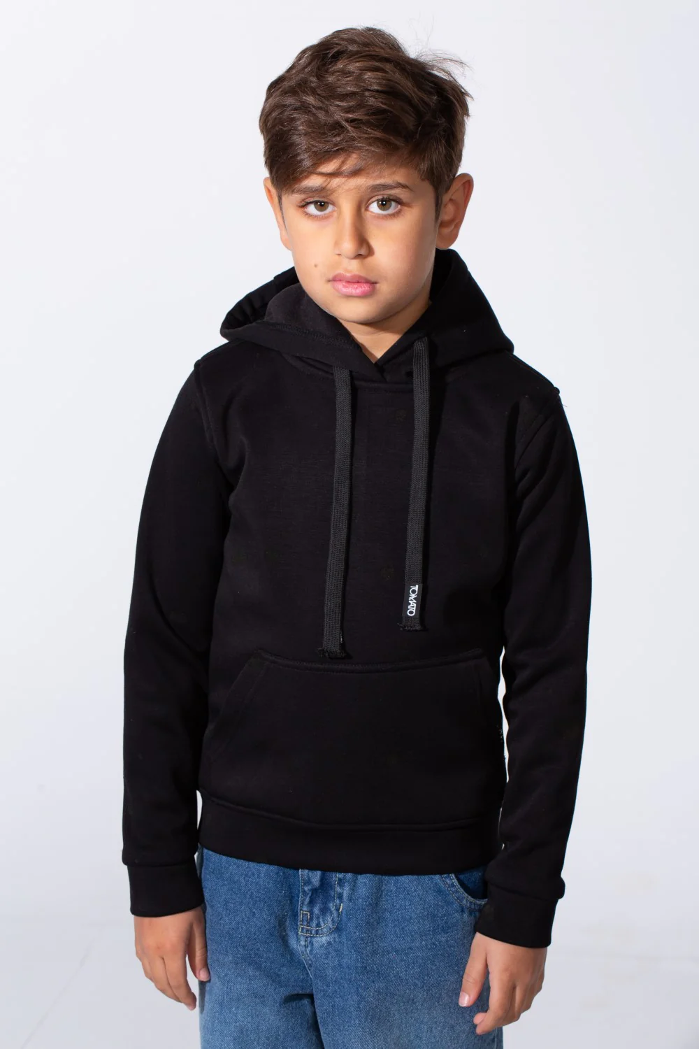 Boy's Long Sleeve With Dot Pattern Kangaroo Front Pockets Casual Hood Sweatshirt - Image 13