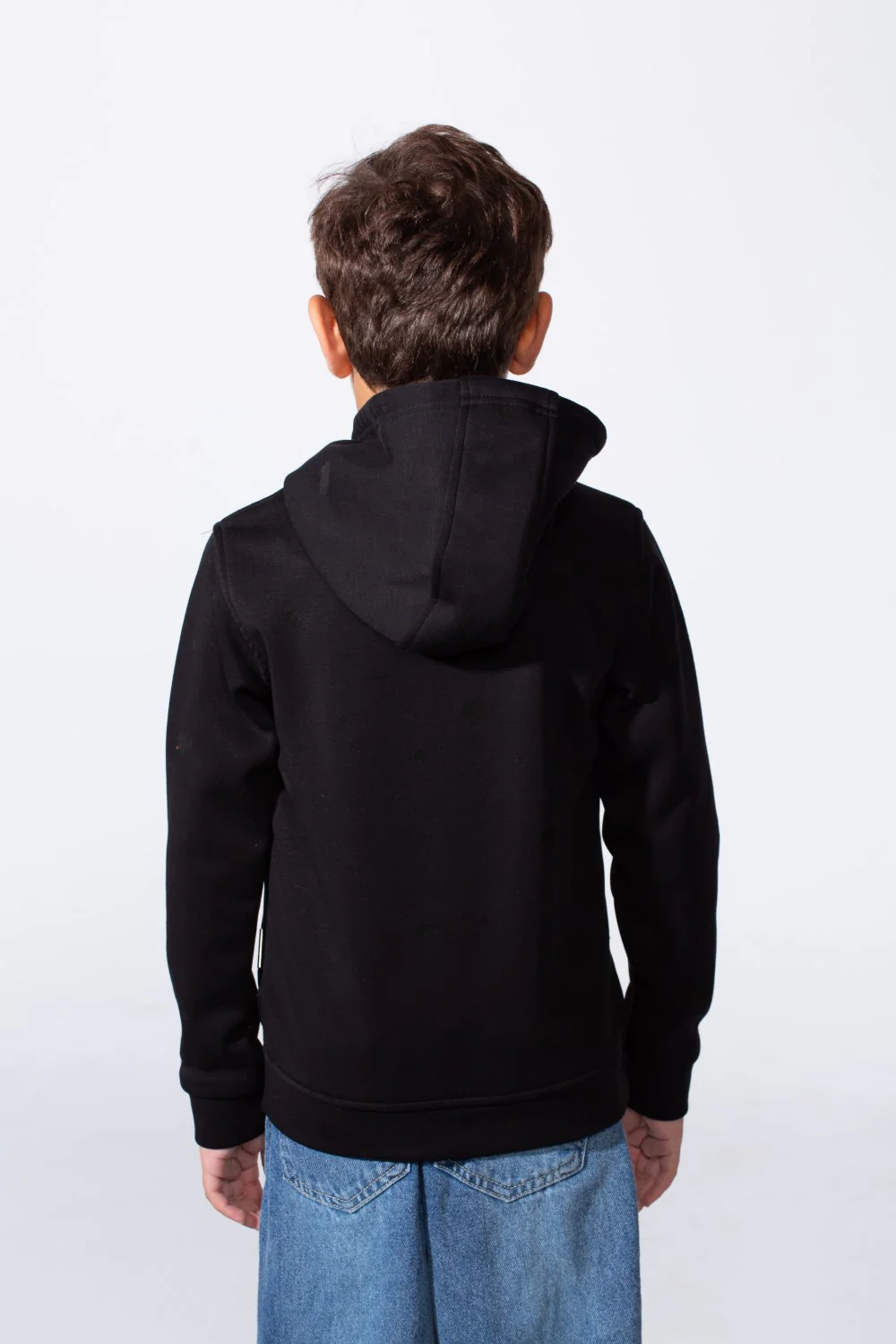 Boy's Long Sleeve With Dot Pattern Kangaroo Front Pockets Casual Hood Sweatshirt - Image 14